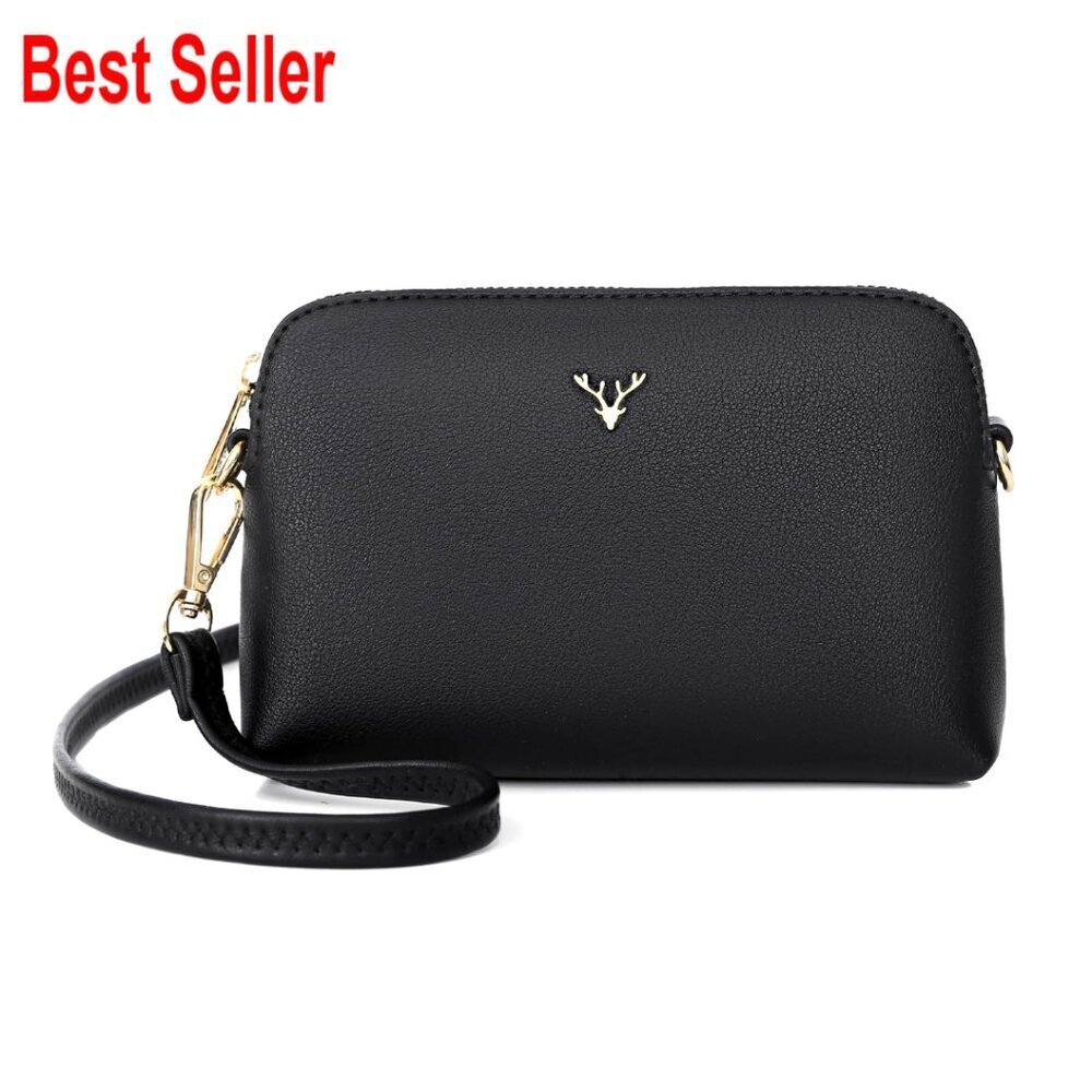 Vegan Leather Crossbody Bag with Adjustable Straps, Multiple Pockets